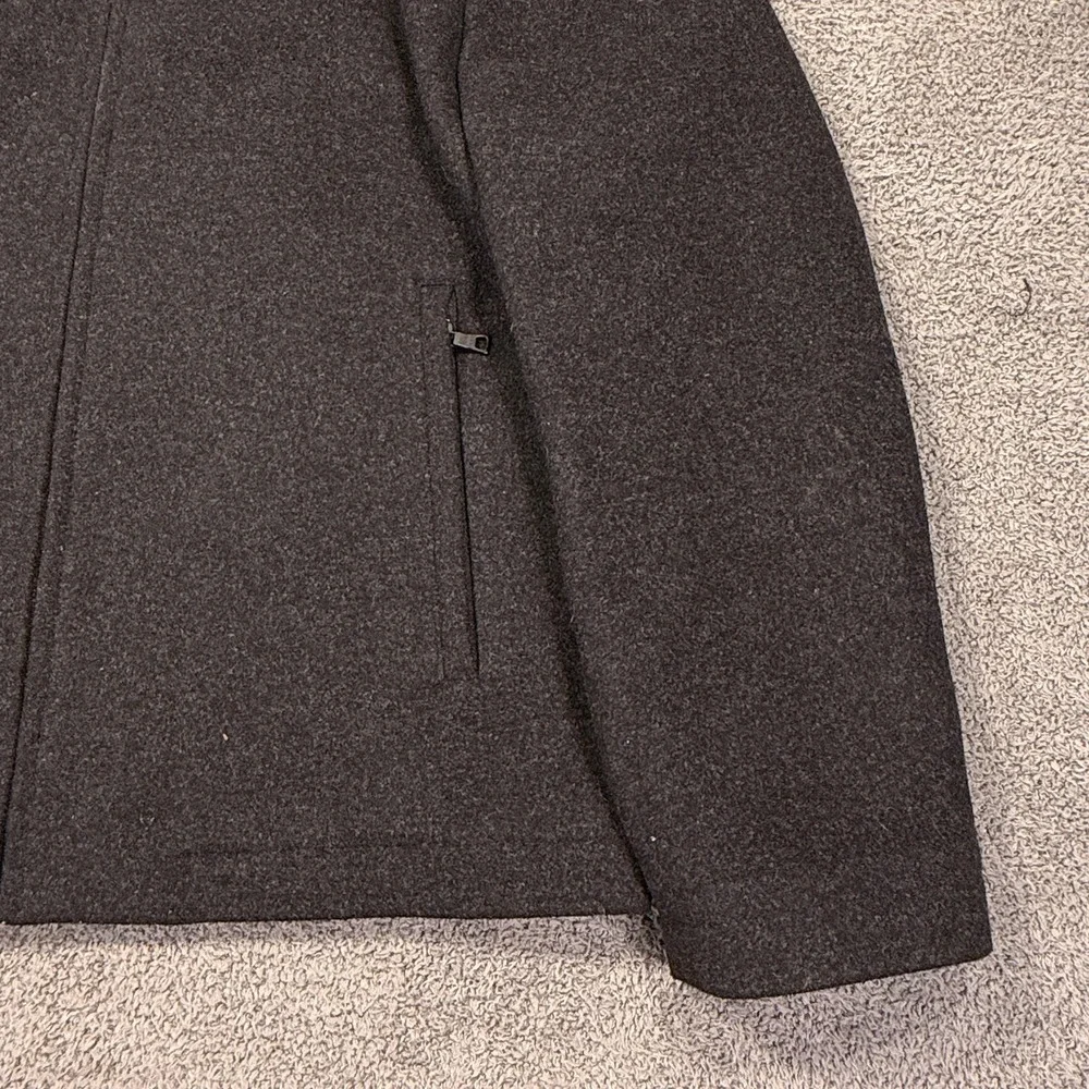 Banana Republic‎ Jacket Mens Extra Large Charcoal Wool Cashmere Blend Zip Lined